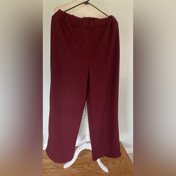 Women modest burgundy cardigan and pant set L/XL - Picture 6 of 9
